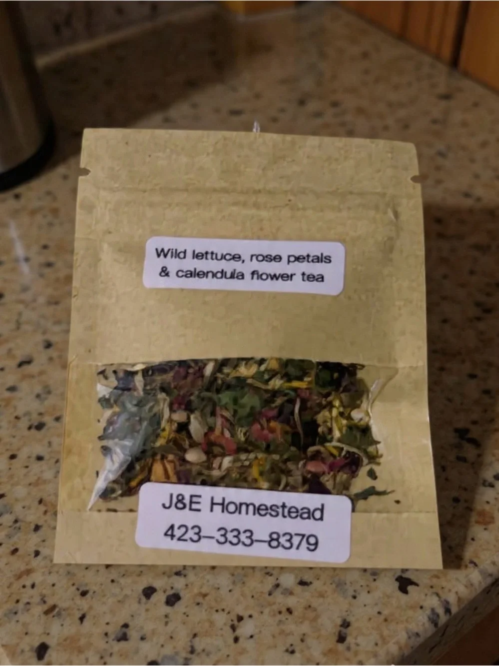 Wild Lettuce & Flower Tea Blend - Natural Herbal Mix (Yellow/Tan Packaging)